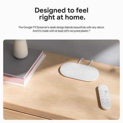 Google TV Streamer 4K - Fast Streaming Entertainment on Your TV with Voice Search Remote - Watch Movies, Shows, Live TV, and Netflix in 4K HDR - Smart Home Control - 32 GB of Storage - Hazel
