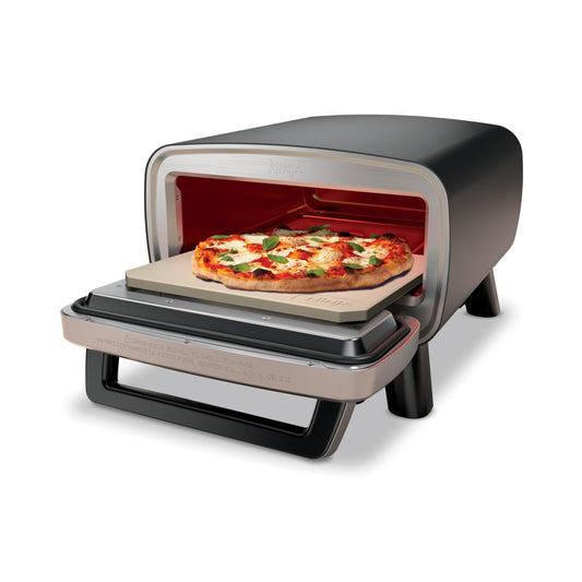 Ninja Artisan Outdoor Pizza Oven, 12-inch, 3-minute Pizza, Neapolitan, Thin Crust, New York Chicago, Custom, 700F Max Temperature, Electric Heat, Bake, Broil, Proof, Warm, MO201