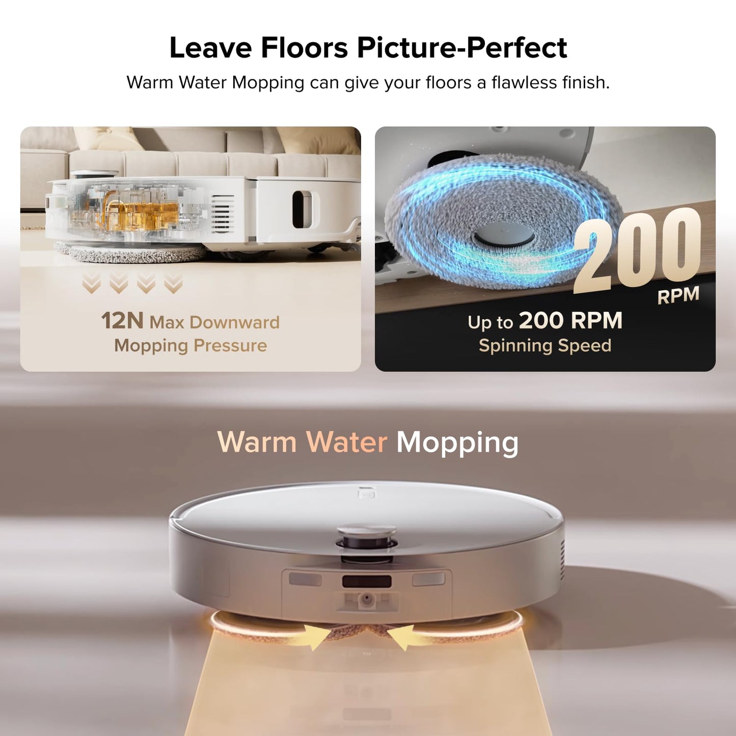 roborock Qrevo CurvX Robot Vacuum and Mop, 22,000Pa Suction, 3.14’’ Ultra Slim, Zero-Tangling Design, Reactive AI Obstacle Recognition, AdaptiLift Chassis, Auto Hot Water Mop Washing & Drying