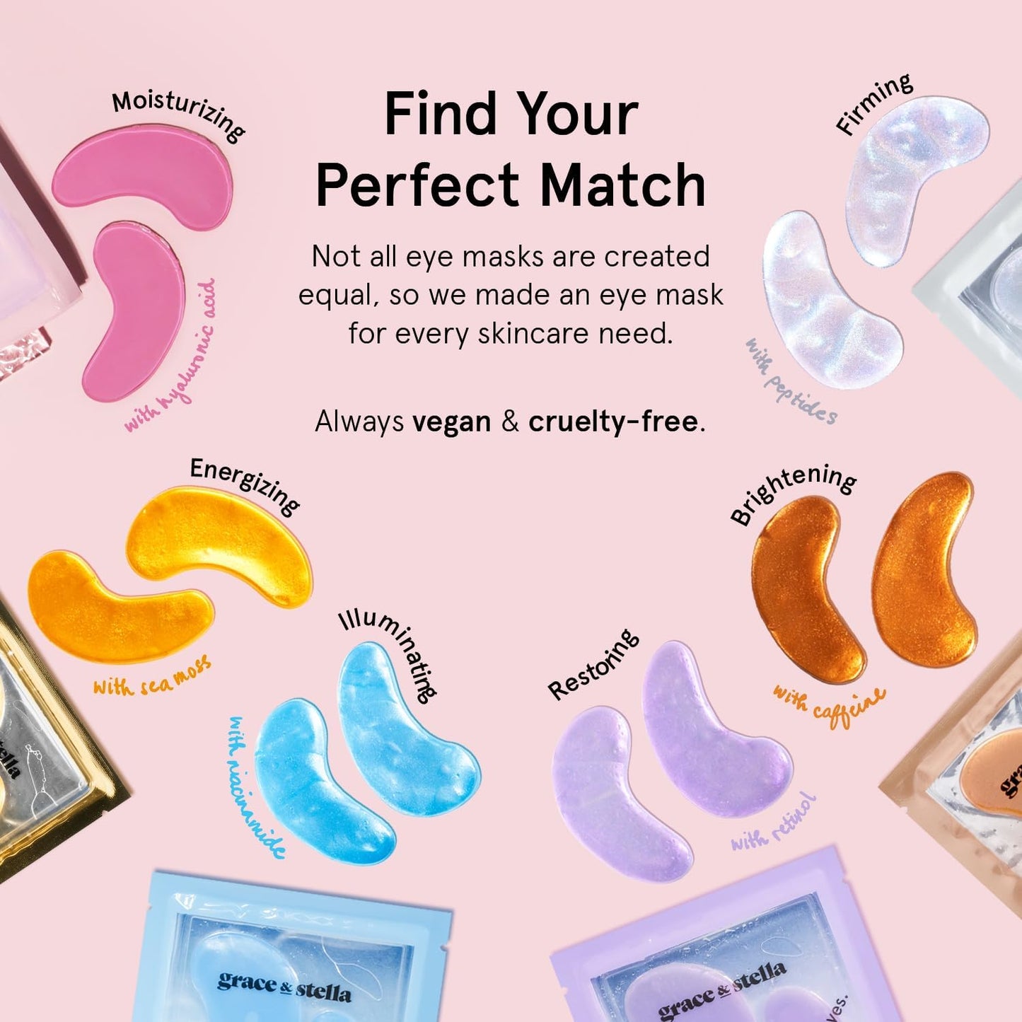 grace & stella Award Winning Under Eye Mask - Valentines Day Gifts for Mom, Gel Eye Patches for Dark Circles, Puffy Eyes, Undereye Bags - Vegan - Self Care Gifts for Women (24 Pairs, Gold)