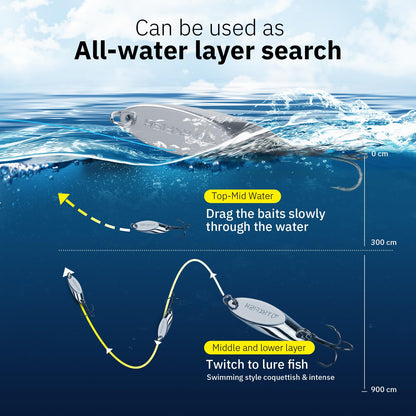 THKFISH Fishing Lures Trout Lures Fishing Spoons Lures for Trout Pike Bass Crappie Walleye Color B Single Hook 1-1/5oz 5pcs