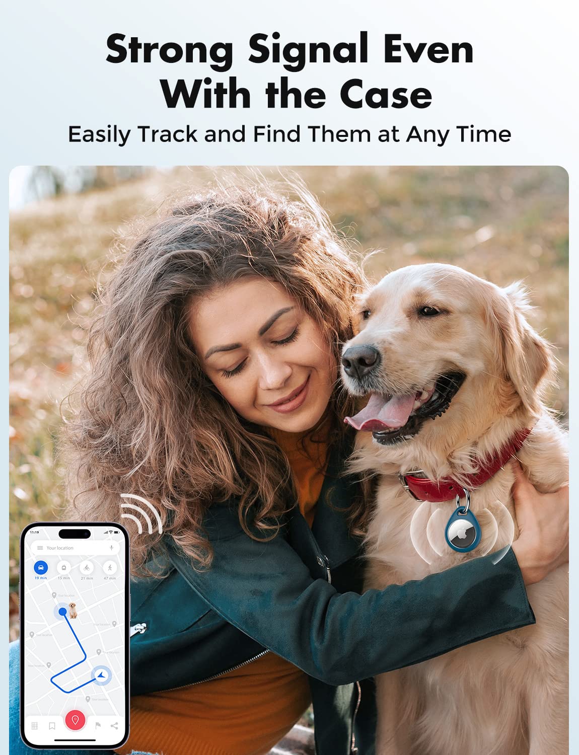 UNBREAKcable AirTag Holder for Apple - 4 Pack Air Tag Case [Fit Tightly Design] [Easy to Install] [Hold Air Tag Securely] Waterproof TPU Shell Protective Cover with All Metal Keychain Key Ring Clip