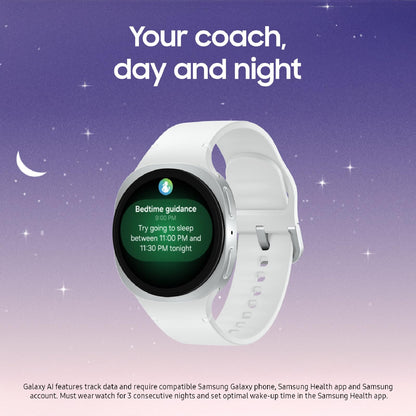 Samsung Galaxy Watch 8 (2025) 40mm Bluetooth Smartwatch, Cushion Design, Fitness Tracker, Sleep Coaching, Running Coach, Energy Score, Heart Rate Tracking, Silver [US Version, 2 Yr Warranty]