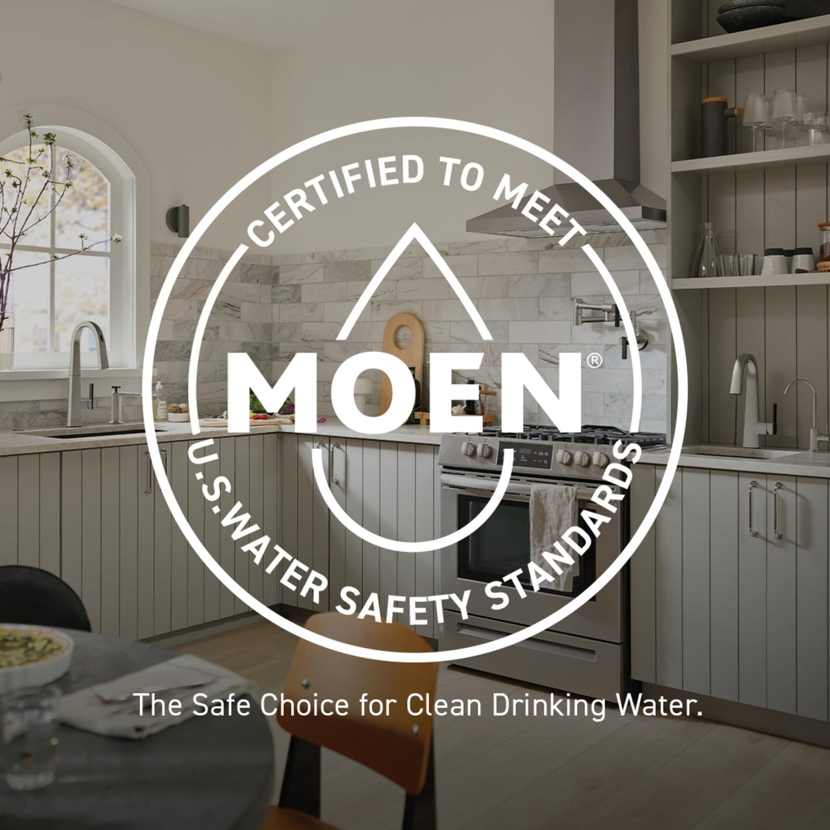 Moen Edison Spot Resist Stainless One-Handle High Arc 4-hole Kitchen Faucet with Side Sprayer and Soap Dispenser, 87042SRS