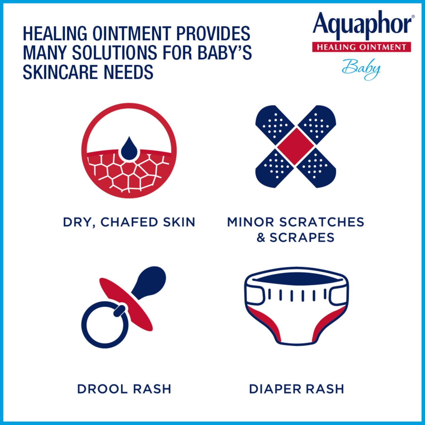 Aquaphor Baby Healing Ointment, Advanced Therapy for Chapped Cheeks and Diaper Rash, 3 oz. Tube (Pack of 3)