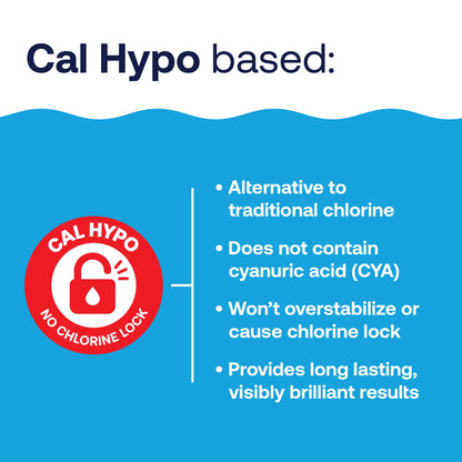 HTH 52037R Pool Care Shock Advanced, Swimming Pool Chemical - Cal Hypo Formula, Prevents Bacteria & Algae, Restores Crystal Clear Water - Shock Treatment, 1lb (12 Pack)