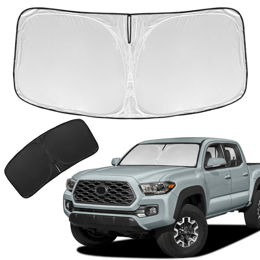 for Toyota Tacoma 2016-2023 2024 2025 Sun Shade Sunshade Windshield Cover - 4 Layers Front Window Shade Custom Fit Tacoma 2Dr 4Dr Pickup Sun Visor 240T Shade Blocks UV Rays Car Accessories