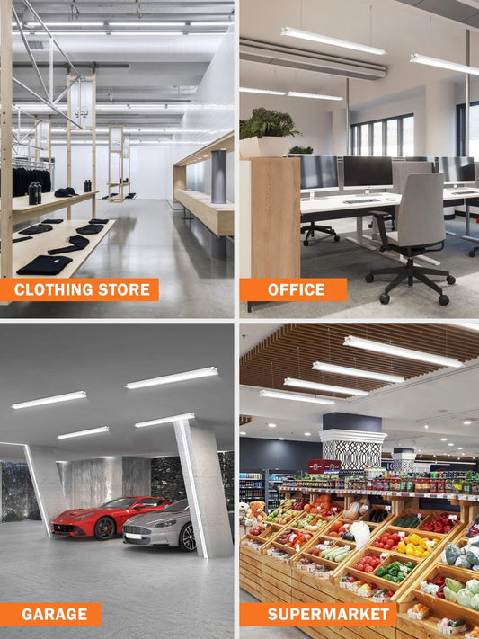 ELEKICO Upgrade Hanging | Surface Mount 4' Led Shop Lights for Workshop 4FT 10pack, Super Bright 10000LM 5000K 60W Linkable 4FT Led Shop Light for Workshop Garage Factory Warehouse Shop Workbench