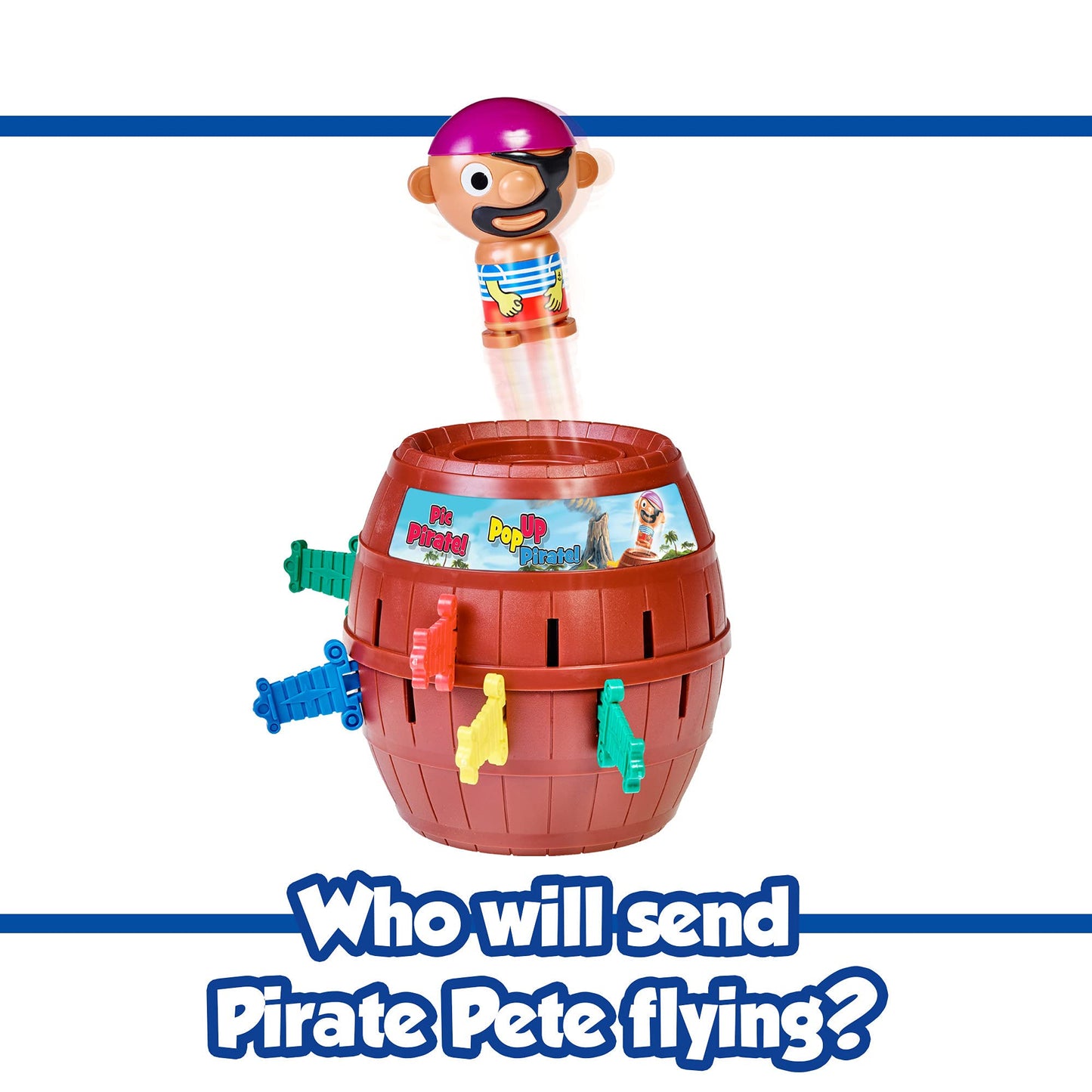 TOMY Pop Up Pirate Board Game - Family and Preschool Kids Games for Family Game Night - Winter Break Activities- Girls and Boys Games - 2-4 Players - Ages 4 Years and Up