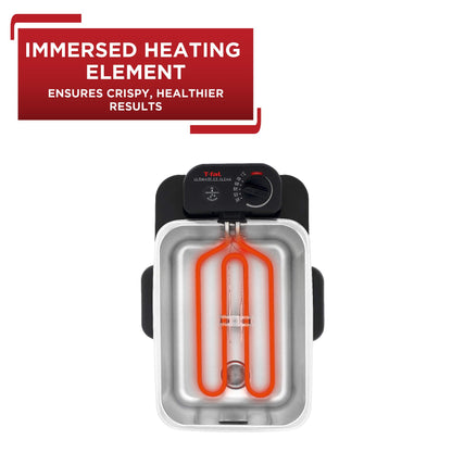 T-fal 3.5L Stainless Steel Deep Fryer with Basket for Home Use, 1700W, Deep Fryer with Oil Filtration, Temp Control, Digital Timer