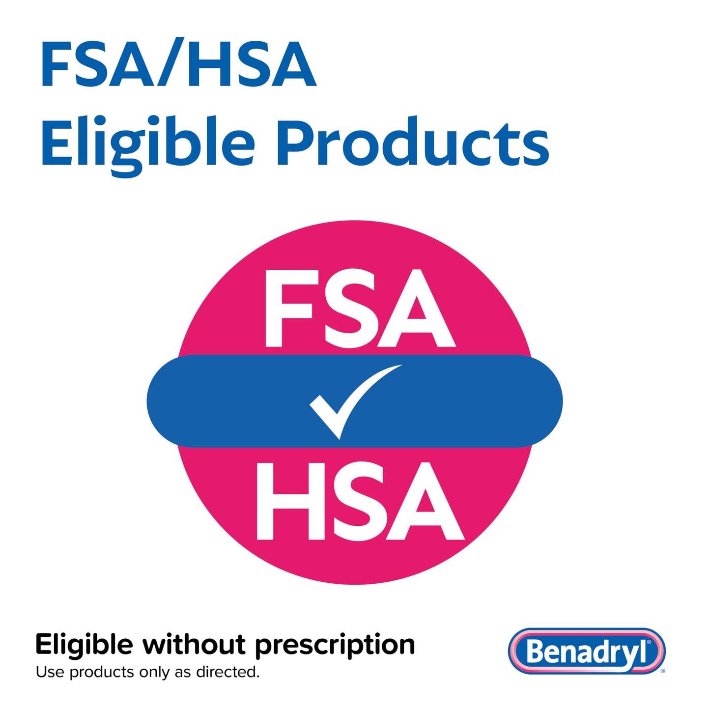 Benadryl Ultratabs Antihistamine Allergy Relief Medicine, 25 mg Diphenhydramine HCl Tablets for Relief of Cold & Allergy Symptoms Such as Sneezing, Runny Nose, & Itchy Eyes & Throat, 48 ct