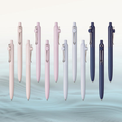 uni-ball Zento Gel Ink Rollerball Pens, 12 Black Medium Point Smooth Writing Pens, Colored Japanese Pens, Muted Colors