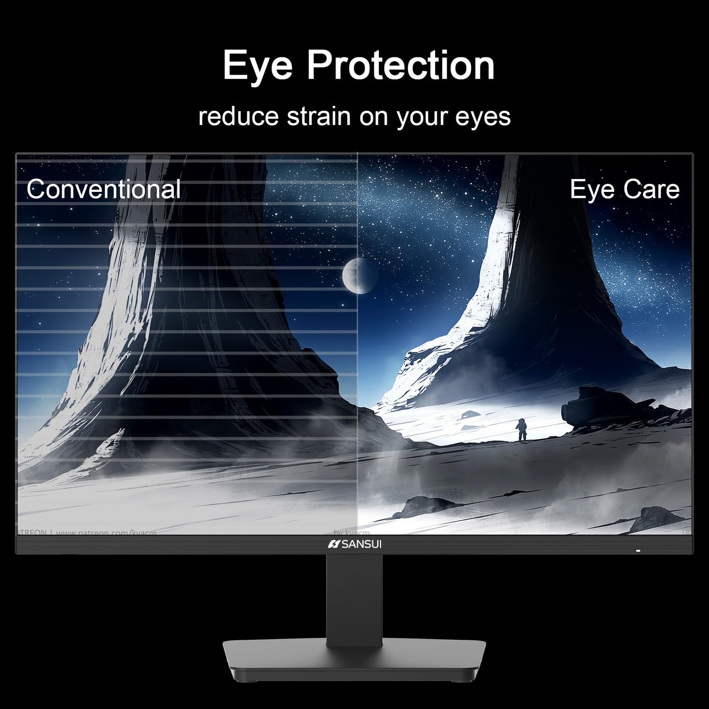 SANSUI 27-Inch IPS Monitor, 120Hz, Full HD 1920x1080, HDMI and DisplayPort, VESA Mountable