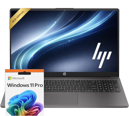 HP 255 G10 Business Laptop for Home or Work, 2026 Edition, 8GB RAM, 256GB SSD, 15.6" Full HD, Ryzen 5 7530U, HDMI, Windows 11 Pro with Office 365 for The Web, w/o Mouse