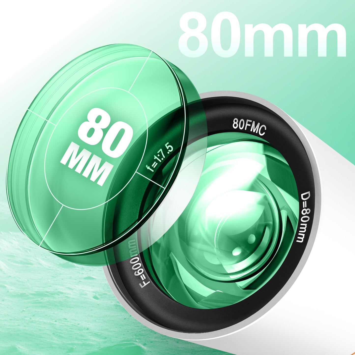 MEEZAA Telescope, 80ED F7.5 Telescope OTA, Extra Low Dispersion Achromatic Refractor Tube, Compact and Portable Optical Tube for Astrophotography and Visul Astronomy