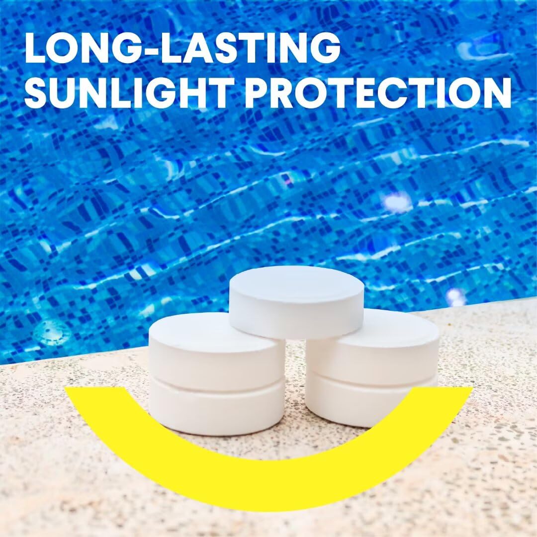 PROFELIZ Chlorine Tablets 3 Inch for Swimming Pools, Kills Bacteria and Stops Algae, Slow Dissolving,Exclusive Protective Packaging,Pool Chlorine Tablets,40lbs