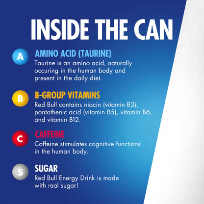 Red Bull Energy Drink with 151mg Caffeine plus Taurine & B Vitamins, 16 Fl Oz, Pack of 12 Cans