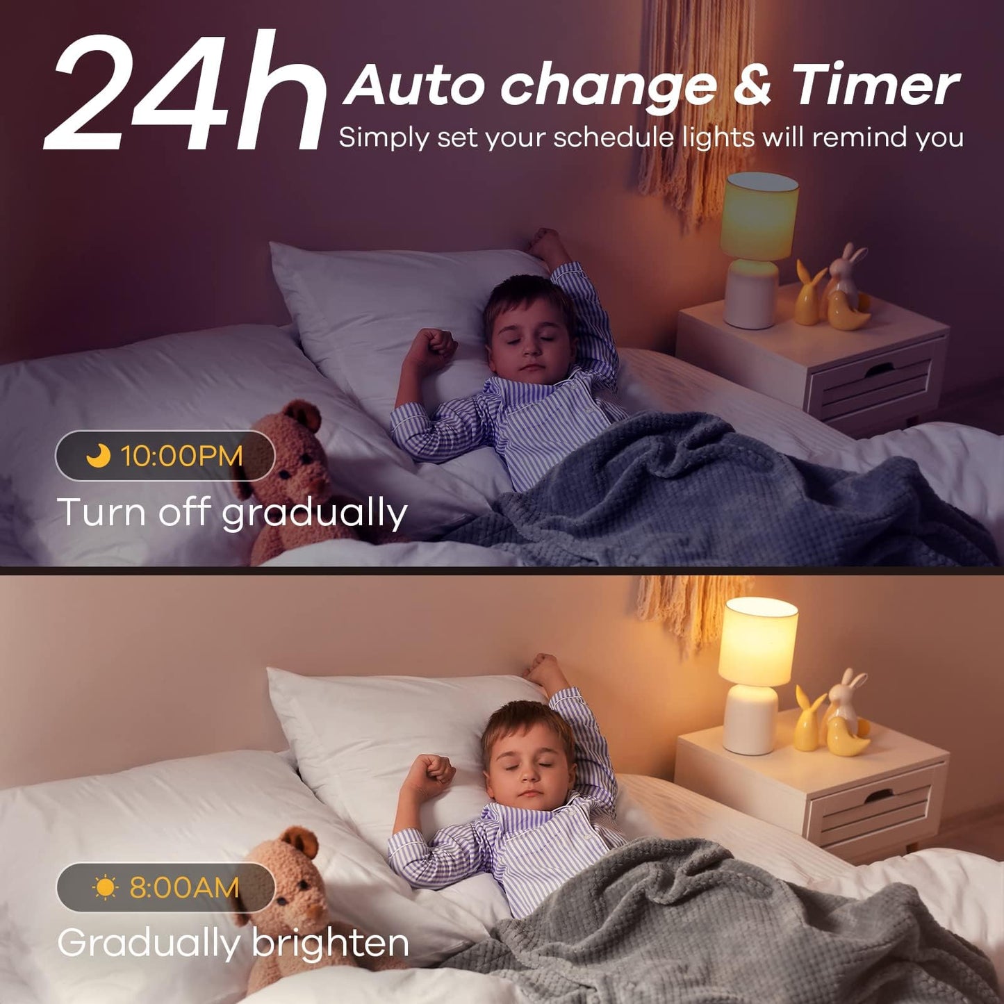 Linkind Matter Smart Light Bulb, WiFi Smart Bulbs, Work with Apple Home, Siri, Alexa, Google Home, SmartThings, RGTBW Color Changing Light Bulbs Mood Light, Music Sync, A19 E26 60W, 2.4Ghz WiFi 6 Pack