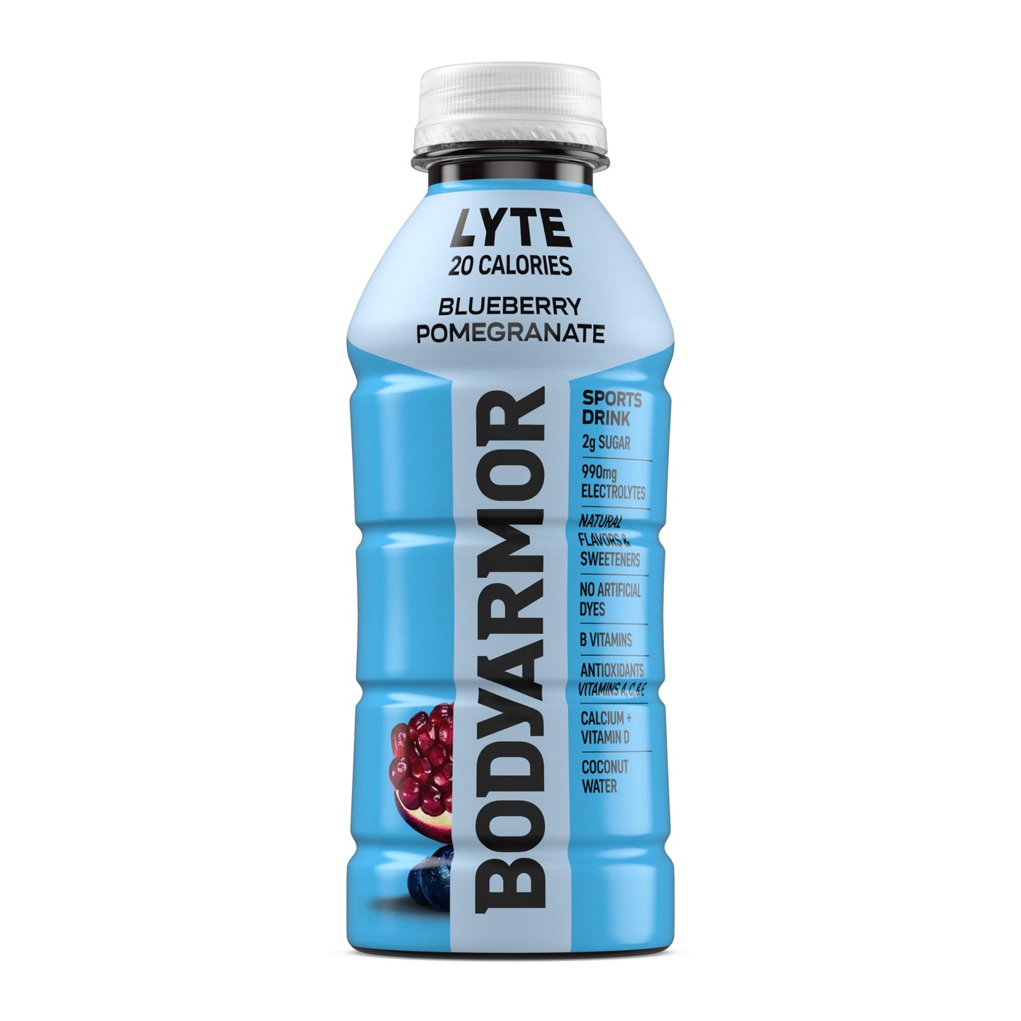 BODYARMOR LYTE Sports Drink Low-Calorie Sports Beverage, Blueberry Pomegranate, Coconut Water Hydration, Natural Flavors With Vitamins, Potassium-Packed Electrolytes, Perfect For Athletes, 16 Fl Oz (Pack of 12)