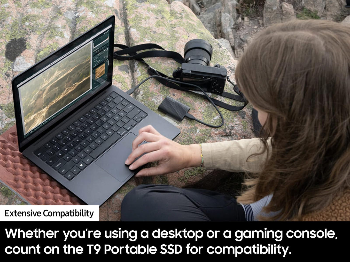 SAMSUNG T9 Portable SSD 1TB, USB 3.2 Gen 2x2 External Solid State Drive, Seq. Read Speeds Up to 2,000MB/s for Gaming, Students and Professionals, MU-PG1T0B/AM, Black