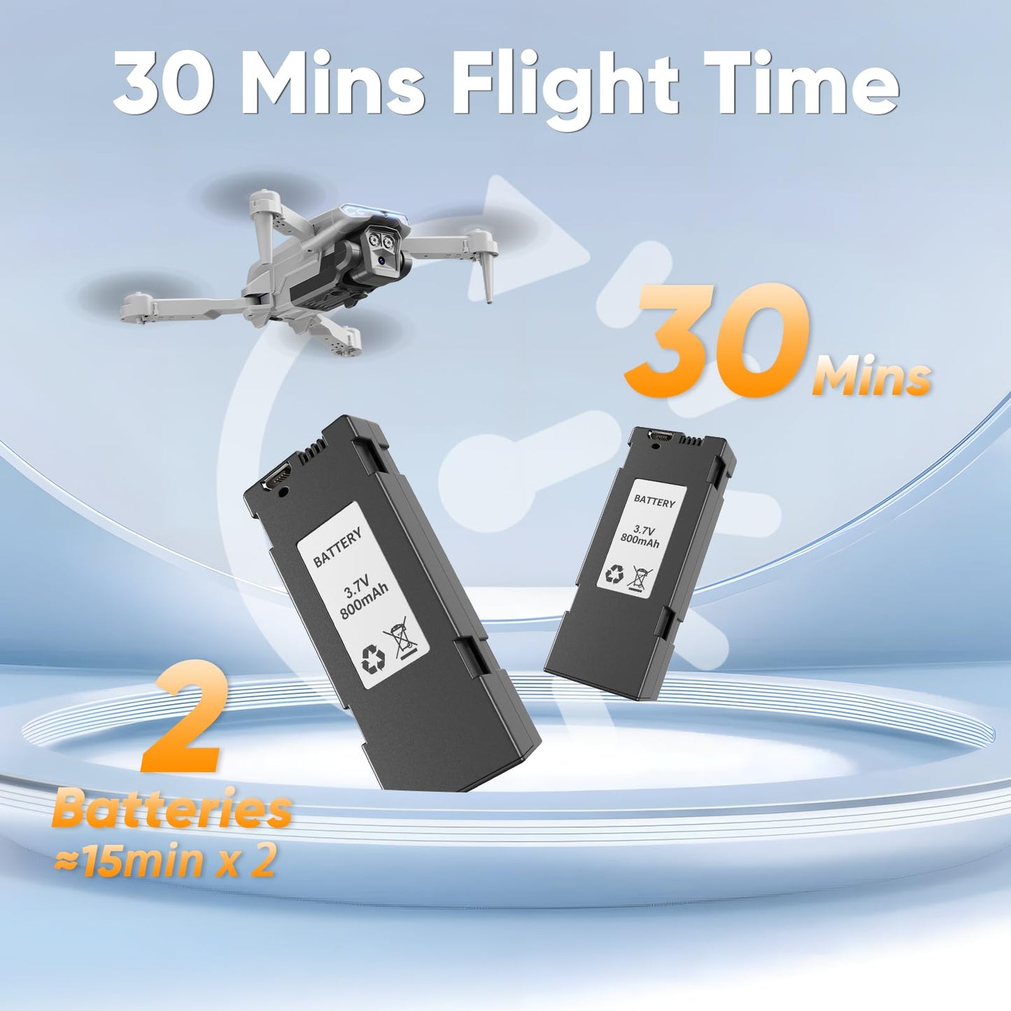 Naseto 1080P HD Foldable Drone with Camera for Adults & Kids, RC Quadcopter with One-Key Takeoff/Landing, Altitude Hold, Waypoint Flight, 360° Flip, 2 Batteries, Easy-to-Fly Gift for Boys and Girls