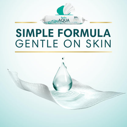 Pampers Aqua Pure Baby Wipes, 99% Water, Fragrance Free, 896 Baby Wipes Total (16X Flip-Top Packs) [Packaging May Vary]