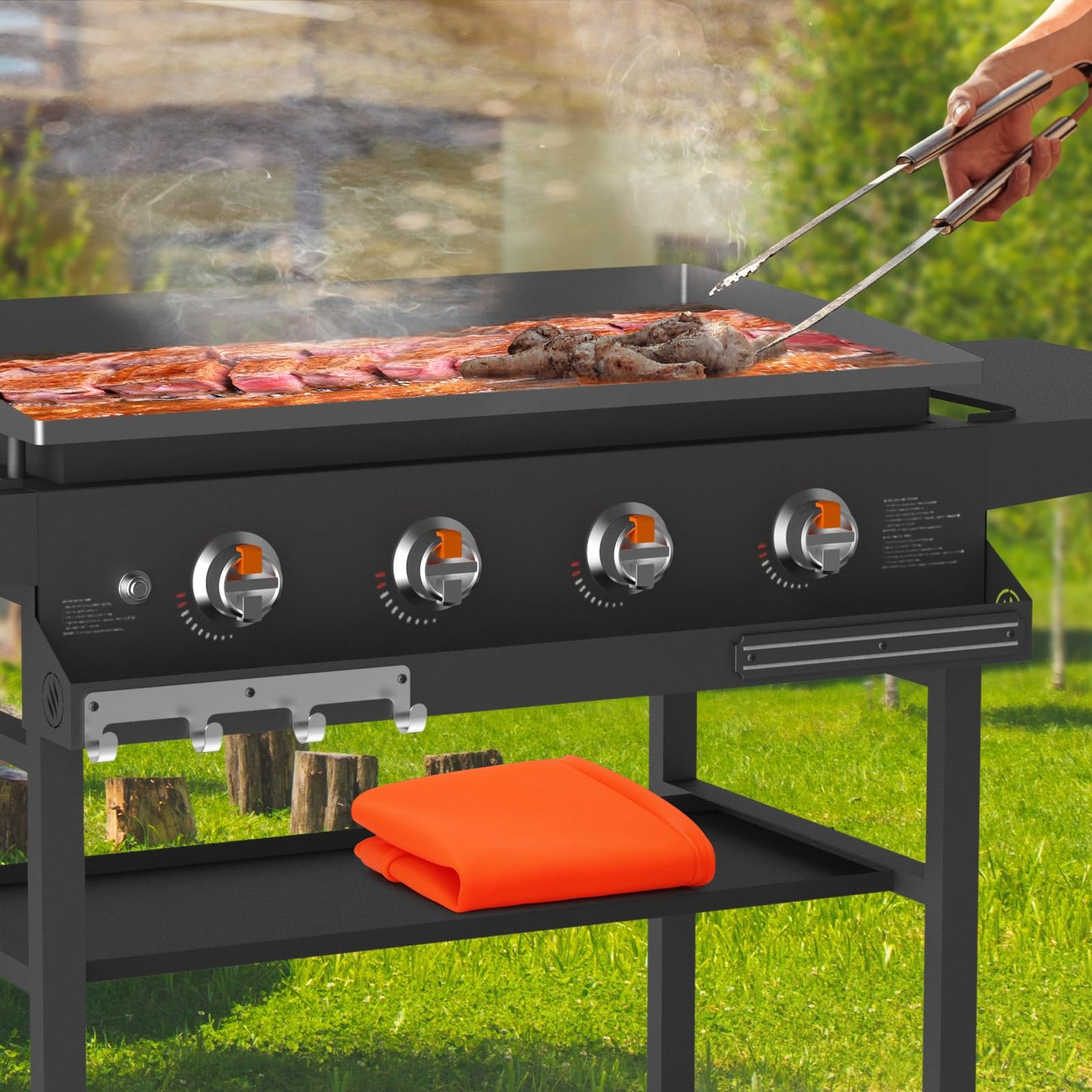 Silicone Griddle Mat Cover for Blackstone - 36 Inch True All-Encompassing Coverage Heavy Duty Food Grade Grill Buddy Mat, All Season Cooking Surface Protective Cover