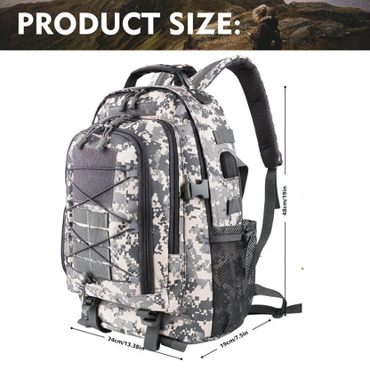 aiGear Tactical Backpack for Men, 35L Military Backpack, 3-Day Bug Out Bag for Camping Hiking Hunting with Molle System Army Daypack (35L ACU)