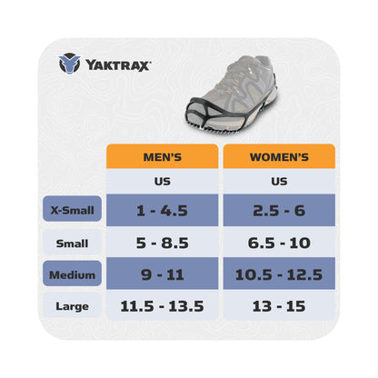 Yaktrax Walk Traction Cleats for Walking on Snow and Ice (1 Pair), Medium