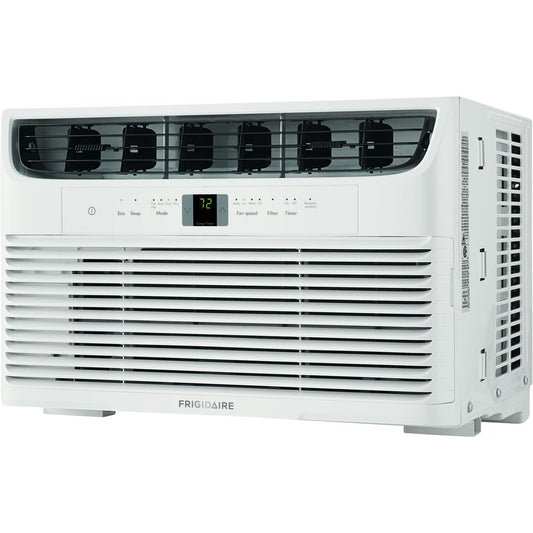 Frigidaire 6,000 BTU Window Air Conditioner & Dehumidifier, 115V, Cools up to 250 Sq. Ft. for Apartment, Dorm Room & Small/Medium Rooms, with Remote Control, Programmable Timer, and Sleep Mode, White