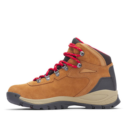 Columbia Womens Newton Ridge Plus Waterproof Amped, Elk/Mountain Red, 12