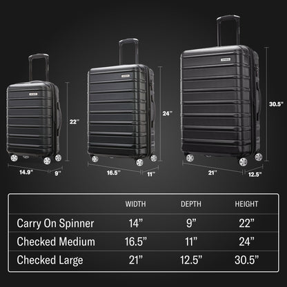 Samsonite Omni 2 Hardside Expandable Spinner Wheel Luggage, Checked Medium 24 in, Nova Teal