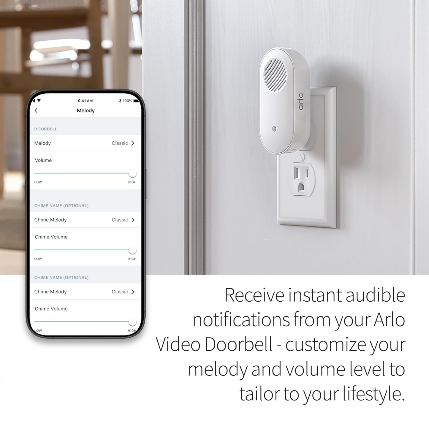 Arlo Video Doorbell 2K 2nd Generation & Chime 2 Bundle, 2K Doorbell Camera, 2-Way Audio, Package Detection, Motion Detection and Alerts, Built-in Siren, Night Vision, AVDK4001-100CNS, White