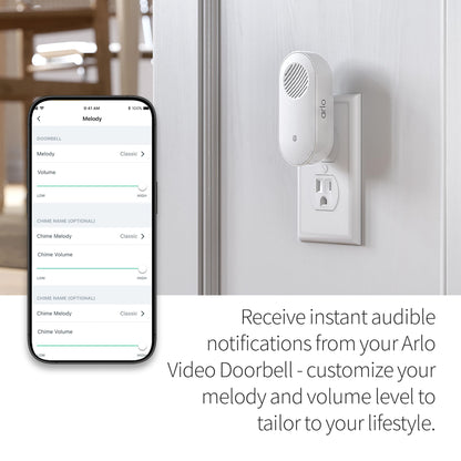 Arlo Video Doorbell 2K 2nd Generation & Chime 2 Bundle, 2K Doorbell Camera, 2-Way Audio, Package Detection, Motion Detection and Alerts, Built-in Siren, Night Vision, AVDK4001-100CNS, White
