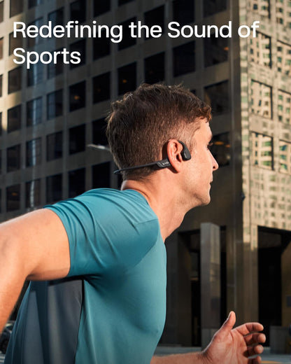 SHOKZ New OpenRun Pro 2 - Open-Ear, Bone Conduction Sport Headphones - with Reflective Strip - Sweat Resistant, Workout Headphones - Secure, Wireless, Comfortable Fit-Deep Bass and Smart Mic App
