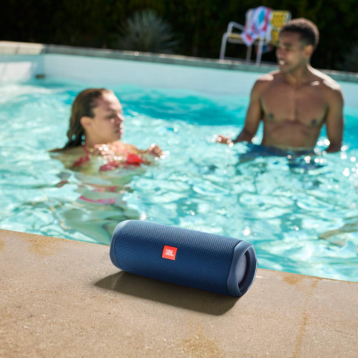 JBL FLIP 5, Waterproof Portable Bluetooth Speaker, Blue, 3.6 x 3.6 x 8.5