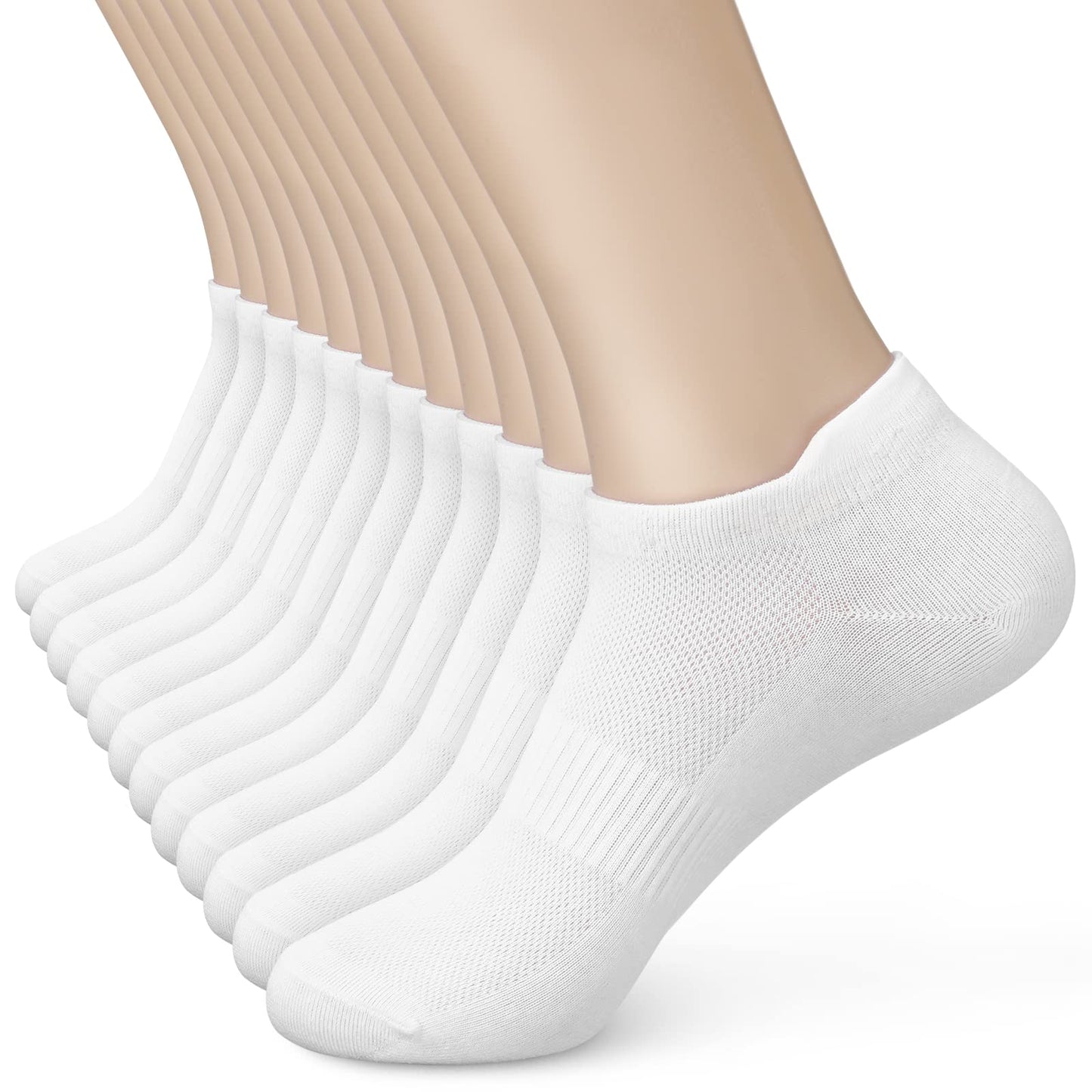 Sallking Women's Ankle Cotton Socks - Low Cut Athletic Sports Running Breathable Thin No Show Socks With Tab 6 Pairs