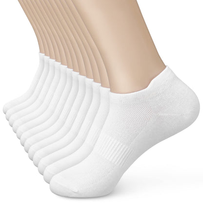 Sallking Women's Ankle Cotton Socks - Low Cut Athletic Sports Running Breathable Thin No Show Socks With Tab 6 Pairs