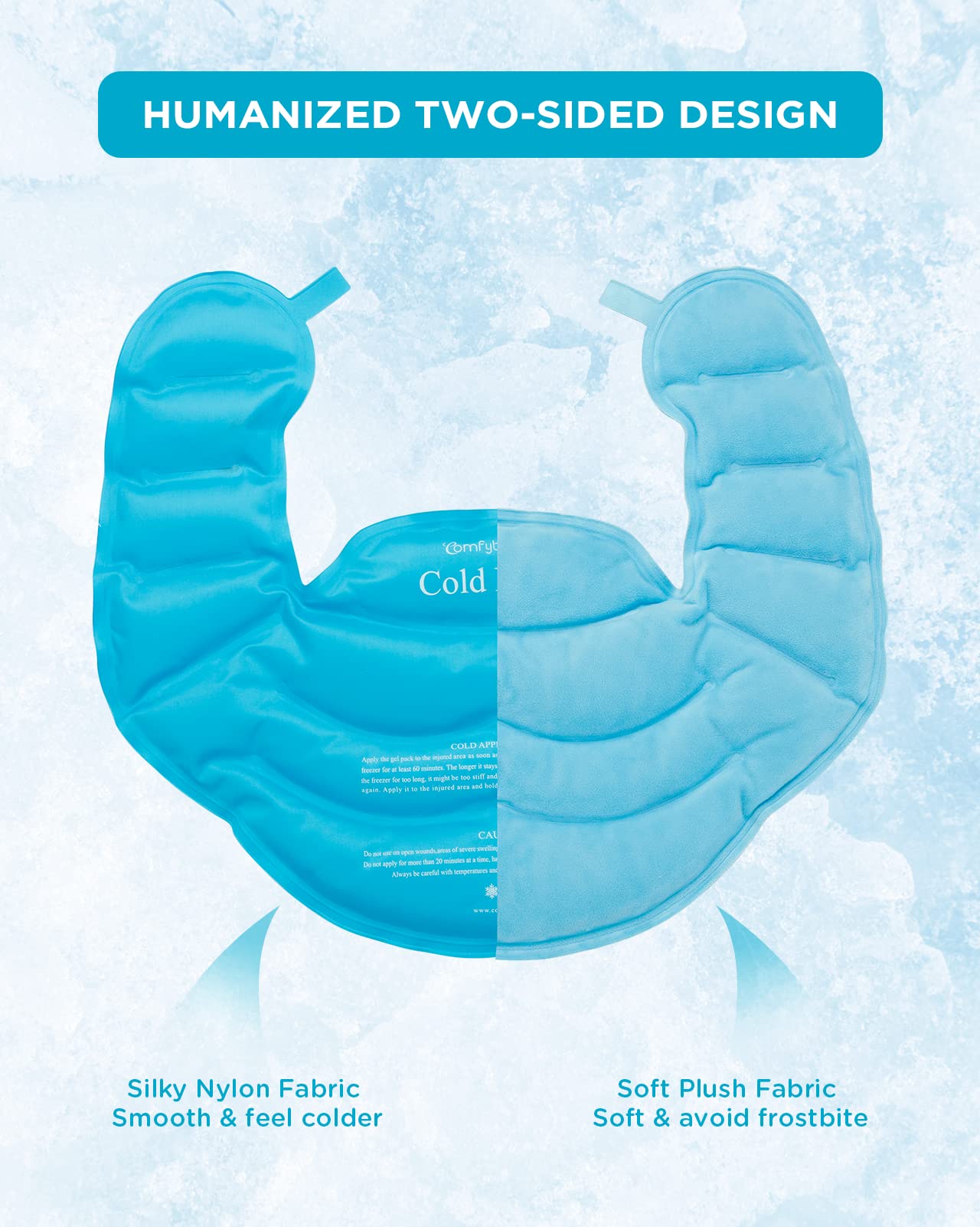 Comfytemp Ice Pack for Neck Shoulders, FSA HSA Approved, Large Gel Neck Shoulder Ice Pack, Reusable Cold Neck Ice Pack Wrap for Upper Back Pain Relief, Cold Compress Therapy for Rotator Cuff Injuries