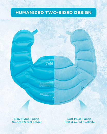 Comfytemp Ice Pack for Neck Shoulders, FSA HSA Approved, Large Gel Neck Shoulder Ice Pack, Reusable Cold Neck Ice Pack Wrap for Upper Back Pain Relief, Cold Compress Therapy for Rotator Cuff Injuries