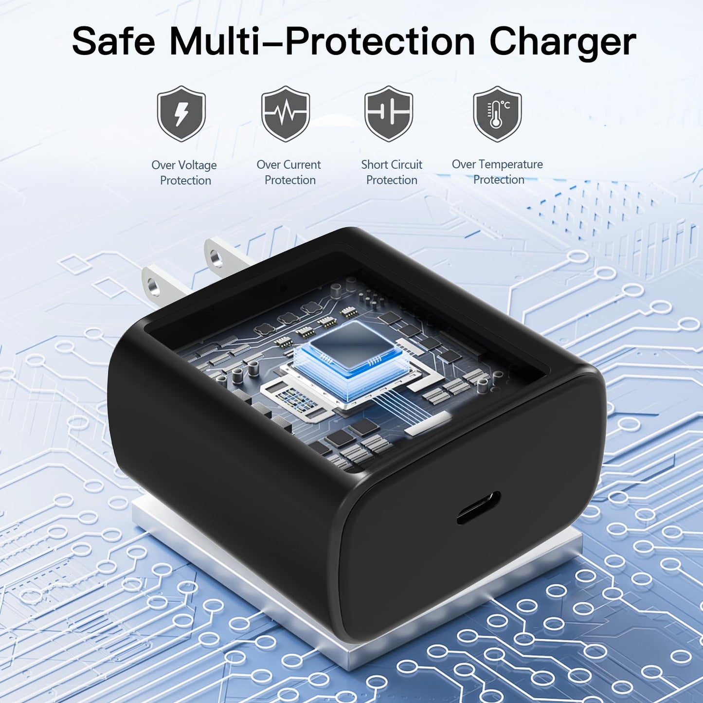 45W Super Fast Charger USB C,2Pack 3FT Phone USBC Cables with Type C Charger Fast Charging Blocks Compatible with Samsung Galaxy S25/S25 Ultra/S24 Ultra/S24/S23/S22/S21/iphone 17/16/15