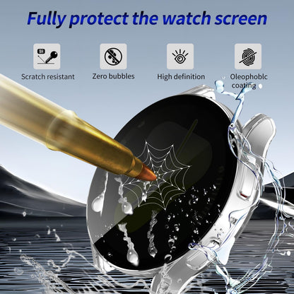 Kimiyaki 2 Pack for Samsung Galaxy Watch 7 40mm Screen Protector Case [Anti-Peeping], Privacy Hard PC Bumper Full Coverage Protective Accessories Built-in Tempered Glass Film