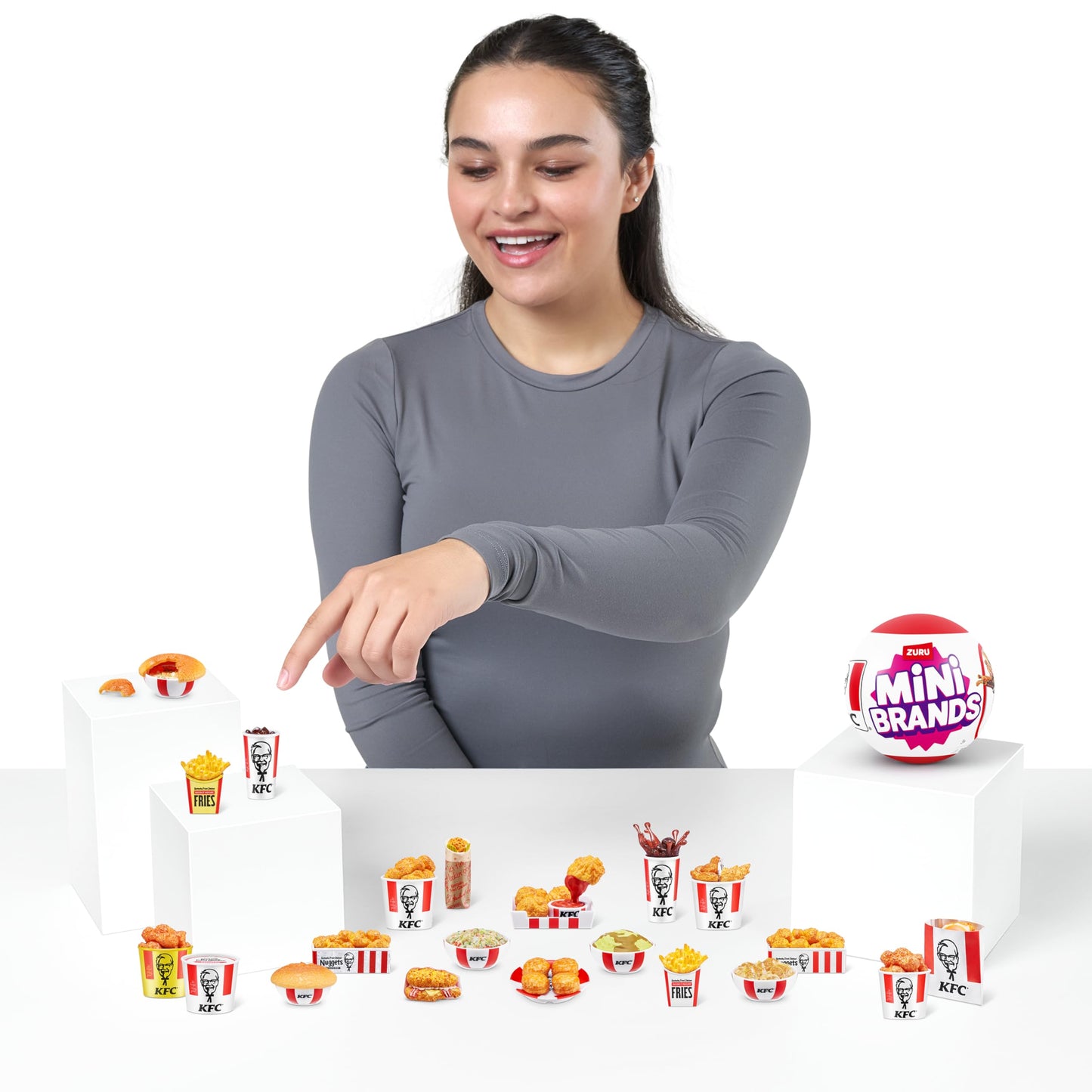 Mini Brands KFC® Series 1 Mystery Capsule by ZURU Real Miniature KFC® Brand Collectible Toy, Capsules of 5 Mystery Miniature KFC® for Girls, Teens, Adults and Collectors