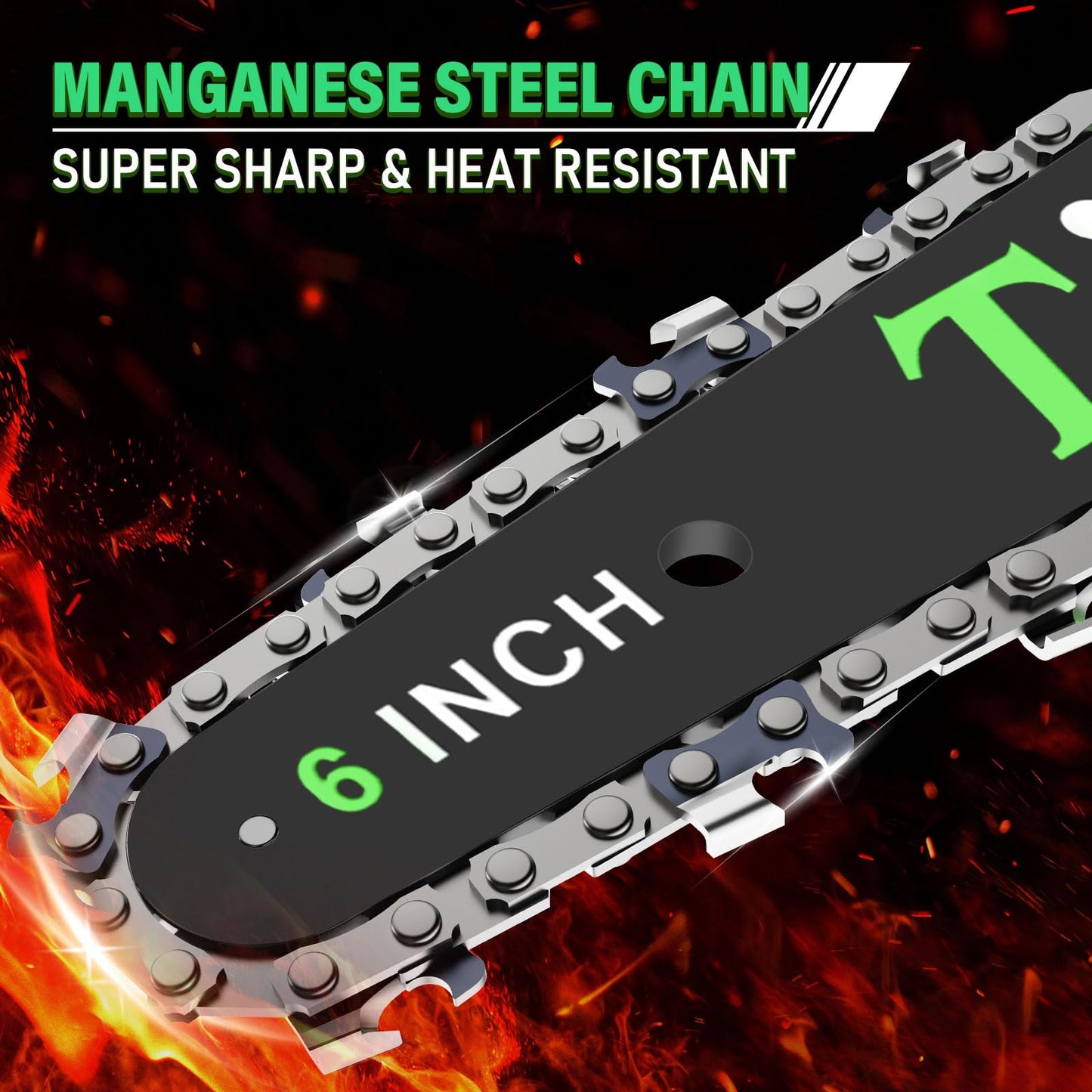 Tietoc Chainsaw 6 Inch Mini Electric Chainsaw Cordless Battery Powered, Hand Held Saw for Wood/Trees Trimming, Tools for Household and Garden, Chain Saw Gift for Men Dad Husband Fathers Gardener 2025