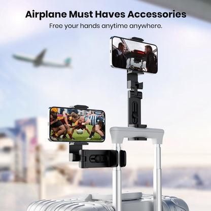 2 Pack Klearlook Universal Airplane Phone Holder - 360° Rotating Airplane Phone Mount for Travel, Desk & Flight Use | Handsfree Adjustable Phone Stand | Travel Essentials Accessories
