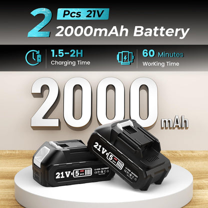 Seesii Mini Chainsaw Cordless 6-inch, Handheld Electric Power Chain Saw with 2 Batteries, for Tree Trimming Wood Cutting, Best Gifts for Dad, Husband