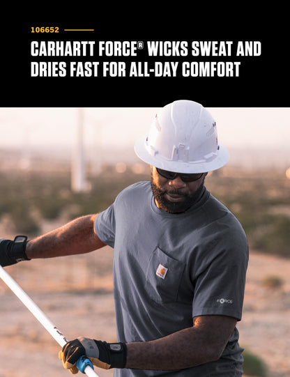 Carhartt Men's Force Relaxed Fit Midweight Short-Sleeve Pocket T-Shirt (Also Available in Big & Tall), Basil Heather