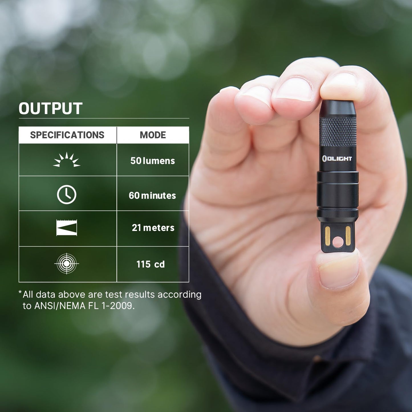 OLIGHT IMINI 2 EDC Rechargeable Keychain Flashlight, 50 Lumens Compact and Portable Mini LED Keyring Lights with Built-in Battery Ideal for Everyday Carry and Emergencies (Orange)
