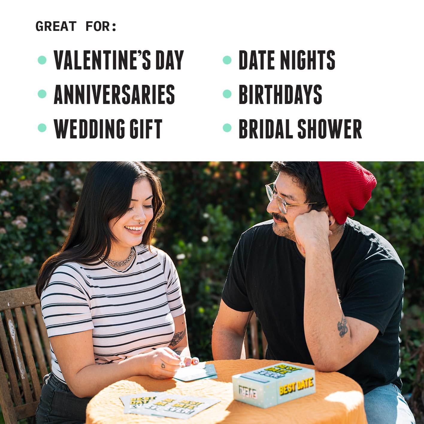 DSS Games Best Date Ever! [40 Surprise Scratch Off Dates for Couples, Couples Game Date Activity, 2 Player, Date Night Idea for Girlfriend, Boyfriend, Wife or Husband, Anniversaries, Valentine's]