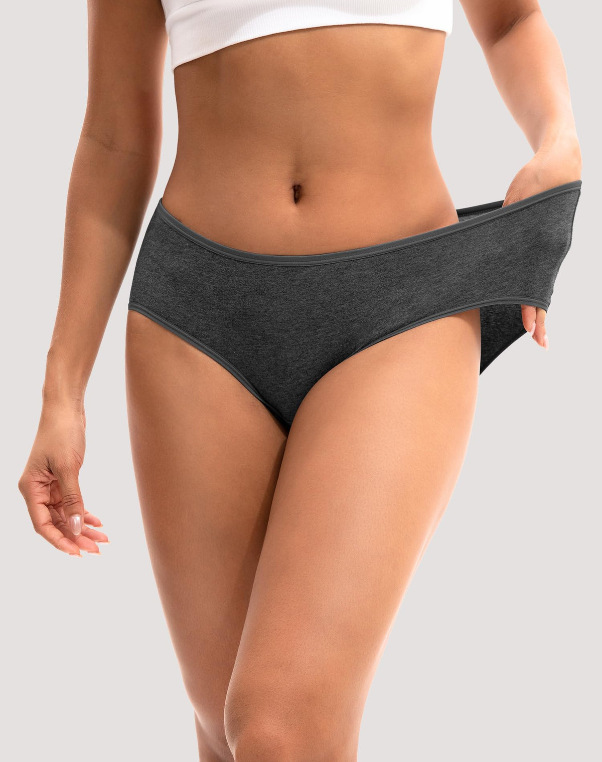INNERSY Womens Underwear Cotton Hipster Panties Regular & Plus Size 6-Pack(Large,Dark Vintage)